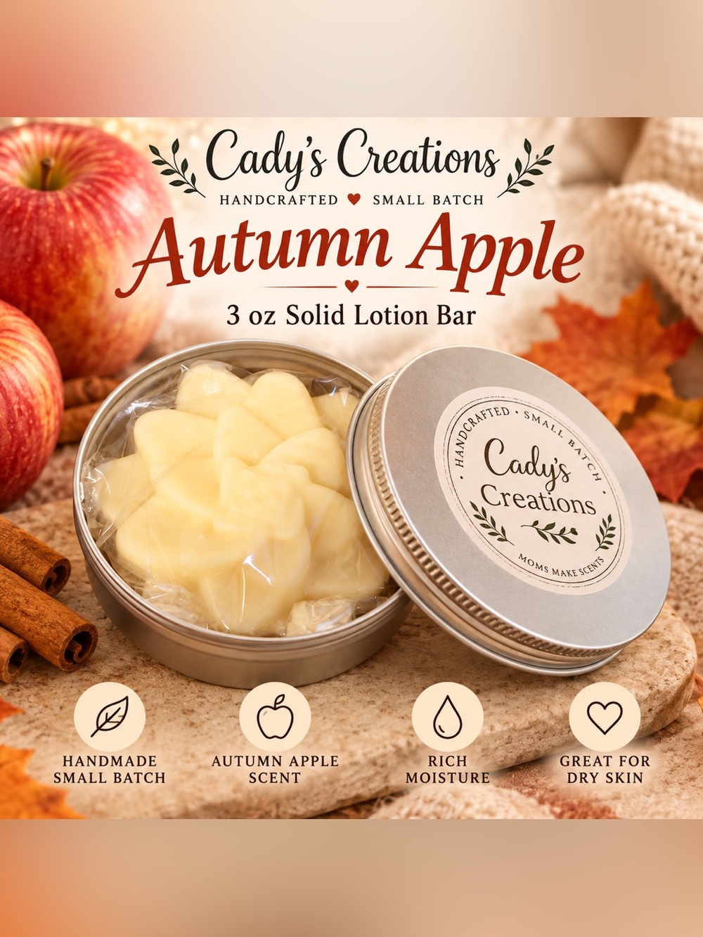 Autumn Apple Solid Lotion Bar